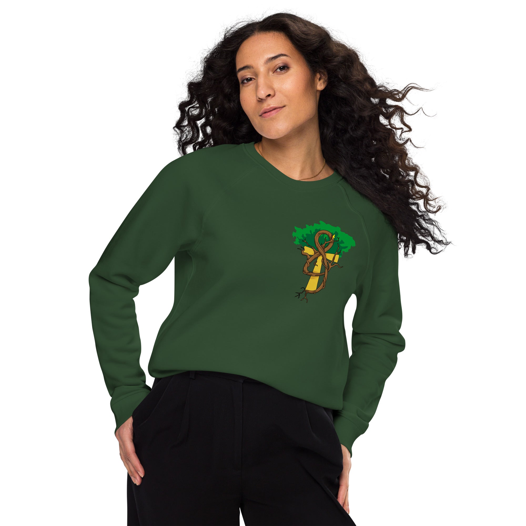 Melody (EyeAnkh) Women's organic raglan sweatshirt