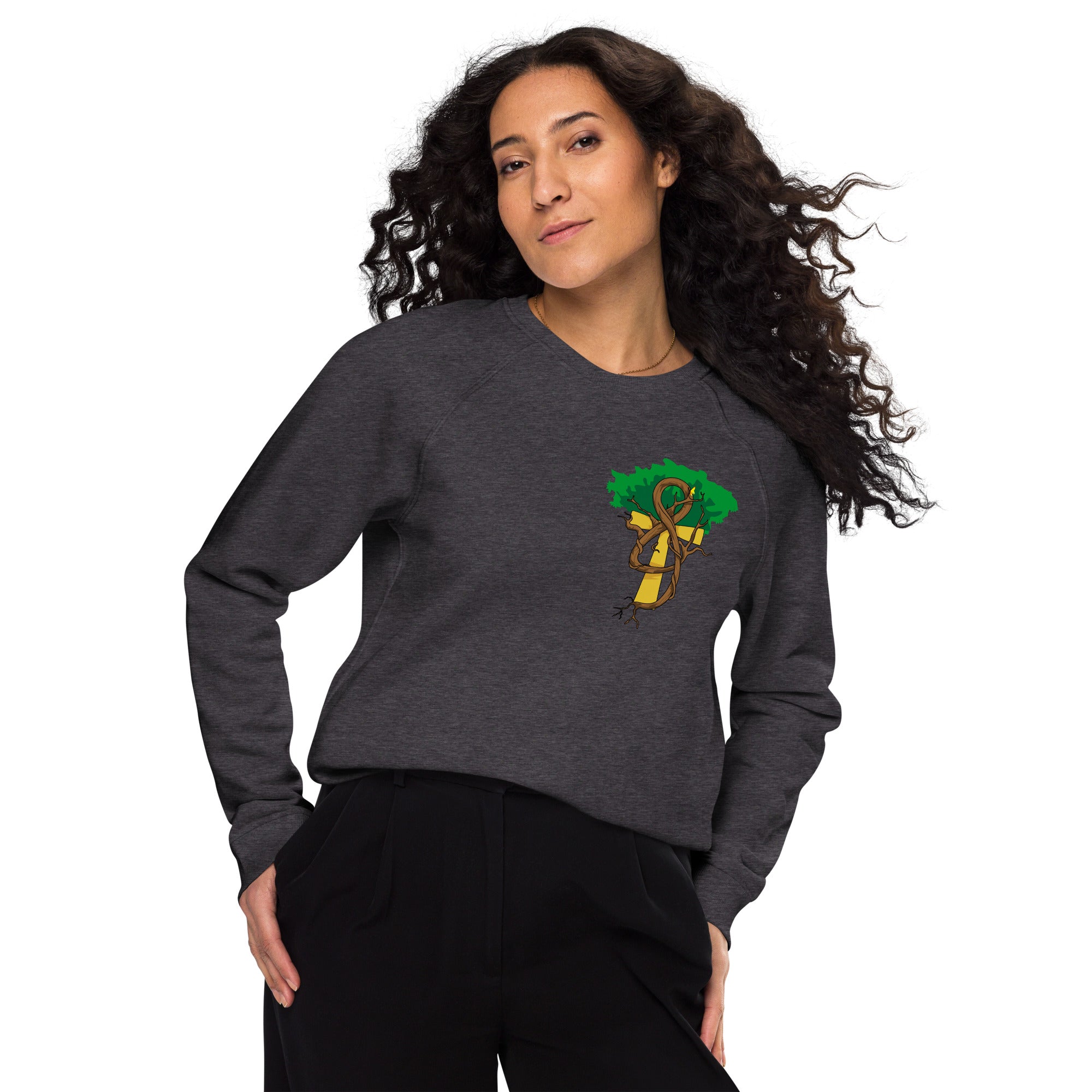 Melody (EyeAnkh) Women's organic raglan sweatshirt