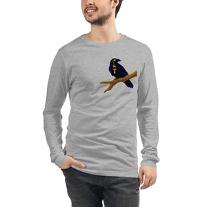 Designed By EyeAnkh Raven Logo Men Long Sleeve Tee