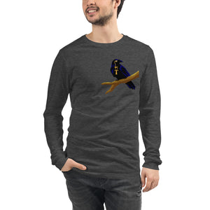 Designed By EyeAnkh Raven Logo Men Long Sleeve Tee