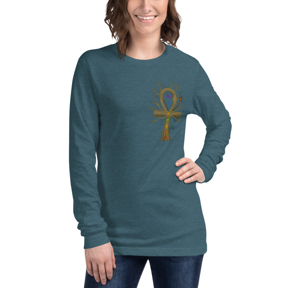 Designed by EyeAnkh Women's (ChakraTree) Long Sleeve Tee