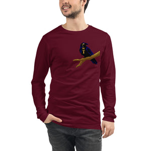 Designed By EyeAnkh Raven Logo Men Long Sleeve Tee