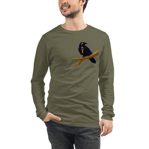 Designed By EyeAnkh Raven Logo Men Long Sleeve Tee