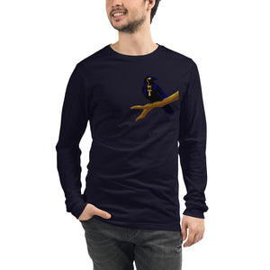 Designed By EyeAnkh Raven Logo Men Long Sleeve Tee