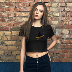 Designed By EyeAnkh Raven Logo Women’s Crop Tee